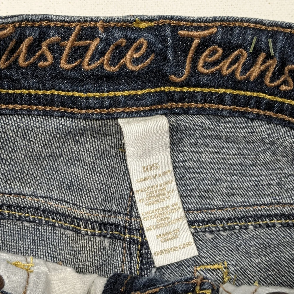 Justice Girls Denim Shorts size 10 small T-1